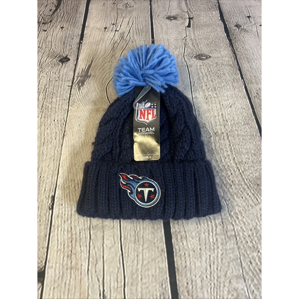 New Tennessee Titans Logo Beanie Cap NFL Football Blue Girls Hat